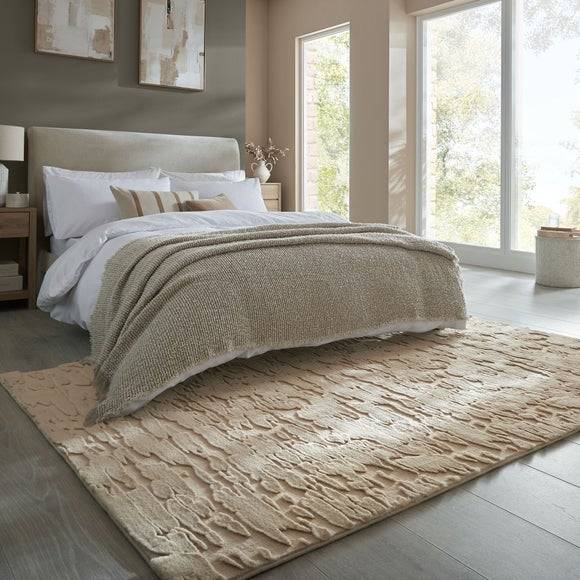 Dunelm Faux Fur Abstract Luxe Rug