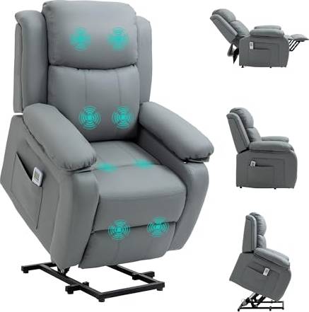 Riser recliner chairs Homcom Riser Recliner Chair with Massage