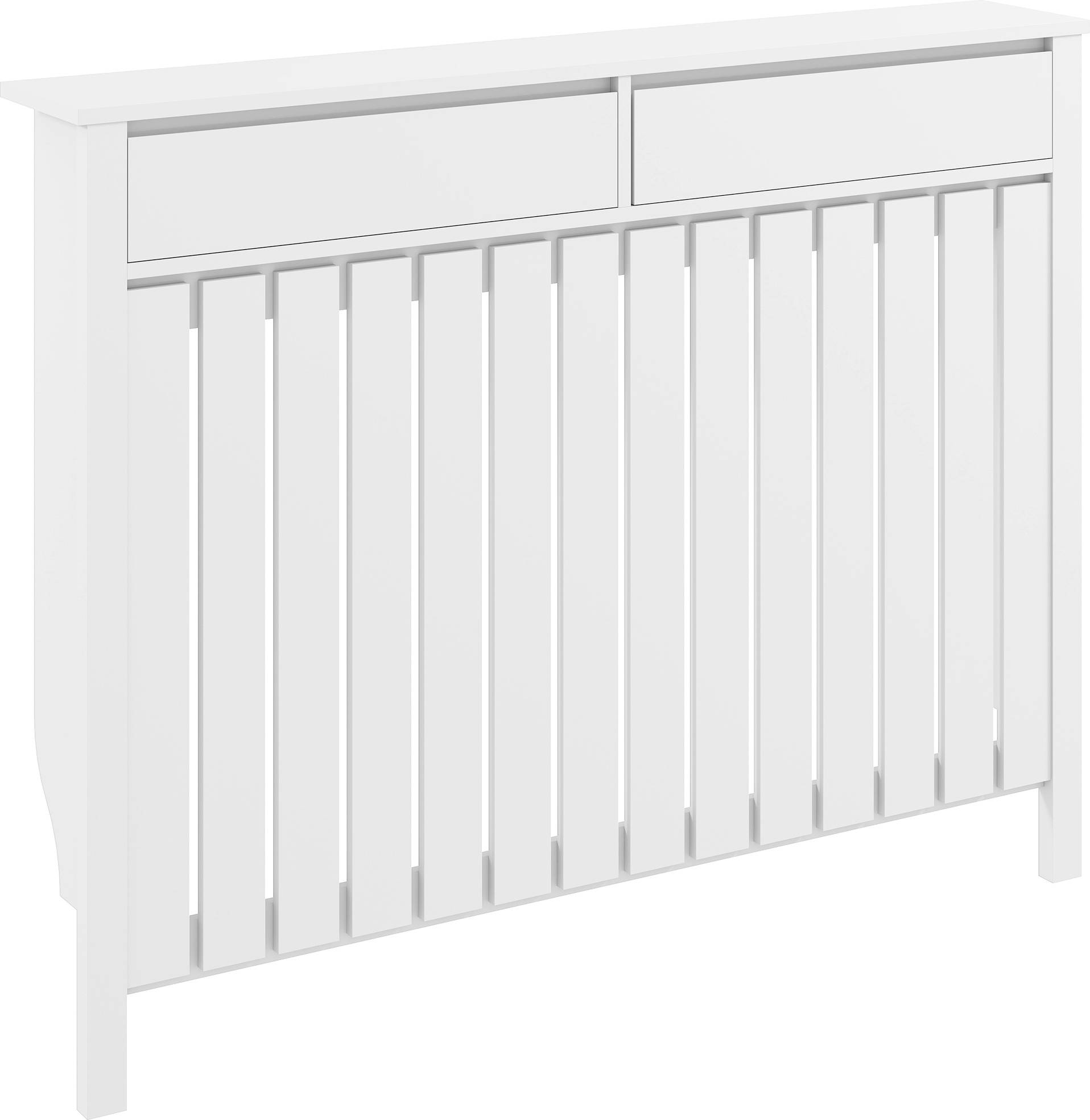 Homcom Rustic-Look Radiator Cover 93 x 119cm White