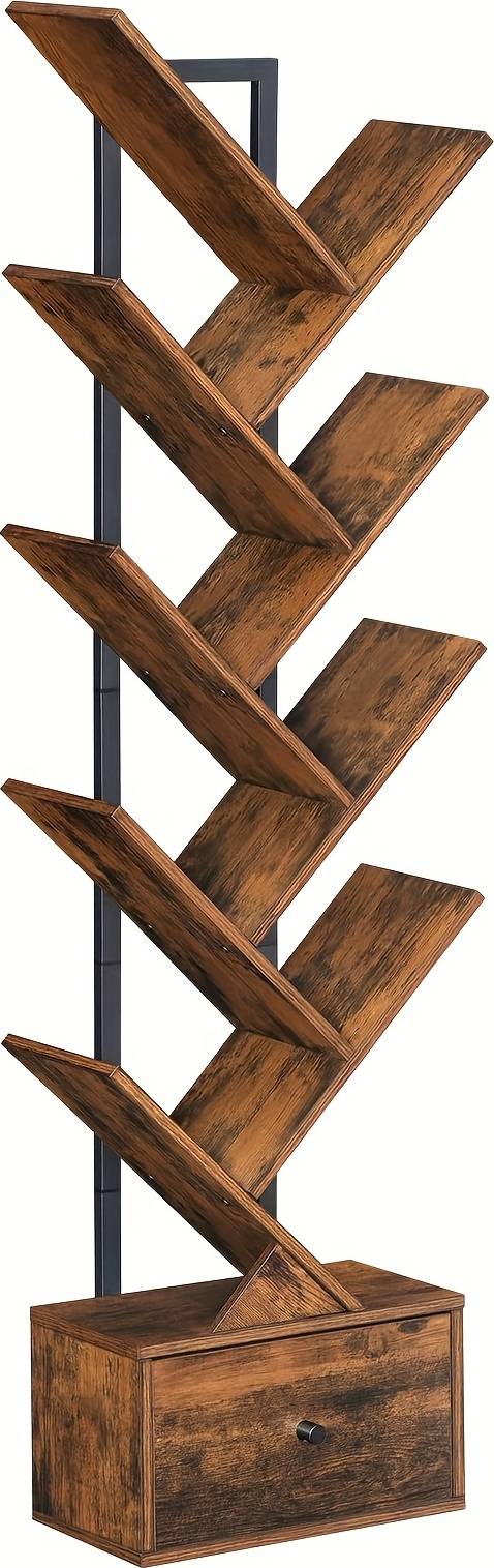 Tree Shaped Bookcase With Drawer