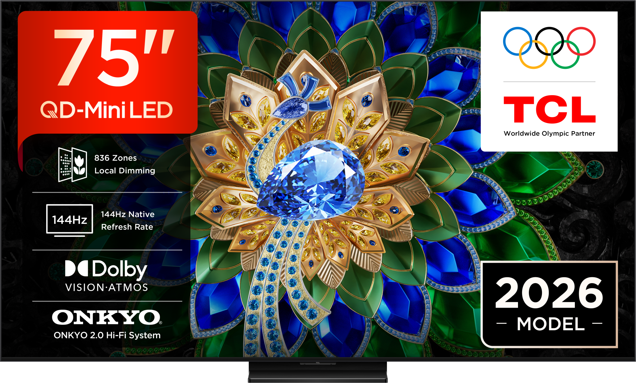 75 inch tv TCL 75A400U 75 Inch QD Mini LED TV