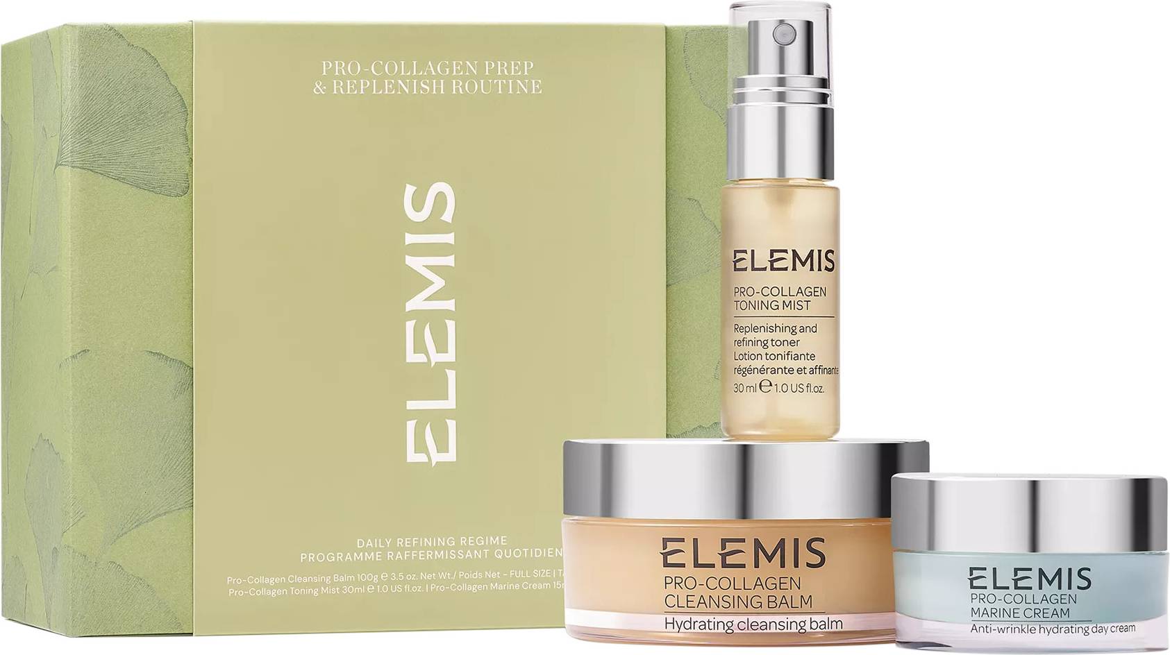 Elemis pro collagen gift set Elemis Pro-Collagen Prep Replenish Routine Skincare Gift Set