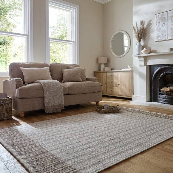 Dunelm Rowen Striped Wool Rug