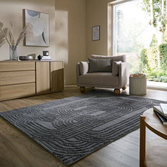 Dunelm Interlock Geometric Rug
