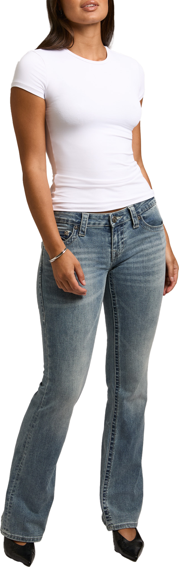 Low Rise Bootcut - Blau