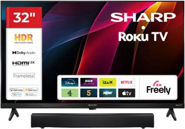 Sharp 32Hd2225K 32 Inch Hd Ready Roku Tv Soundbar