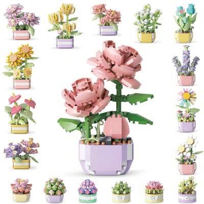 Shein 12 Styles Mini Building Block Flower Kit
