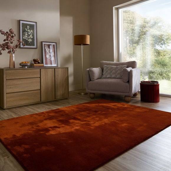Dunelm Softie Rug Brown