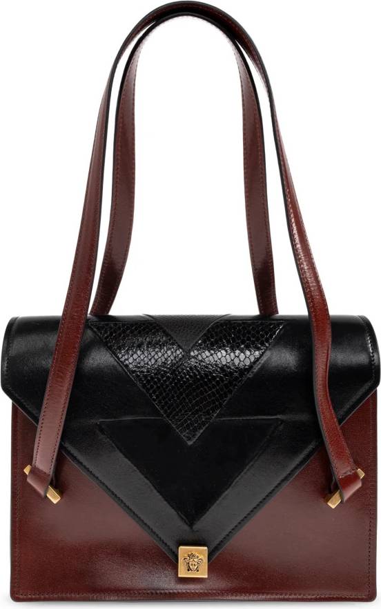 Versace Severine Shoulder Bag Leather Python Effect - Red