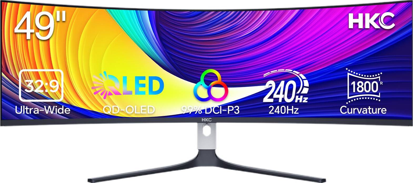 HKC GS49UK 49 Inch Dual UHD OLED Computer Monitor