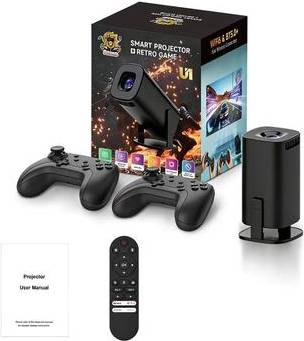 U1 Mini Smart Projector Retro Game Console