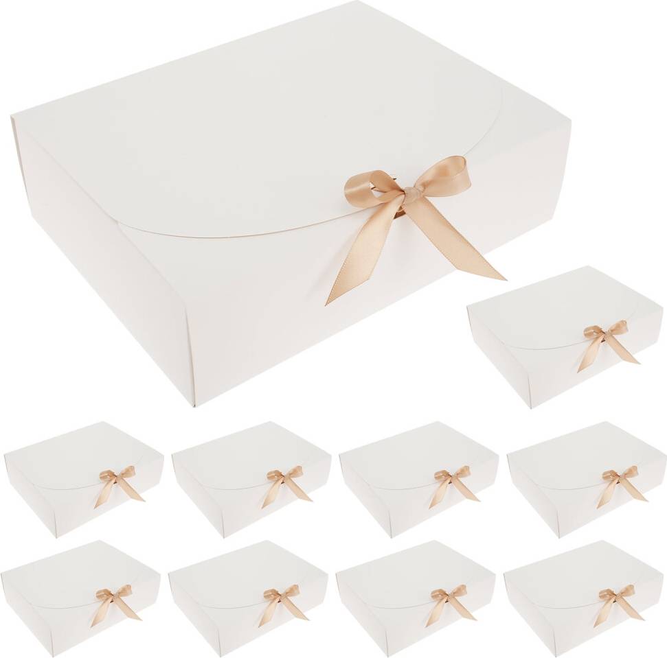 Gift boxes with lids 10 Pcs Gift Boxes with Lids and Ribbon