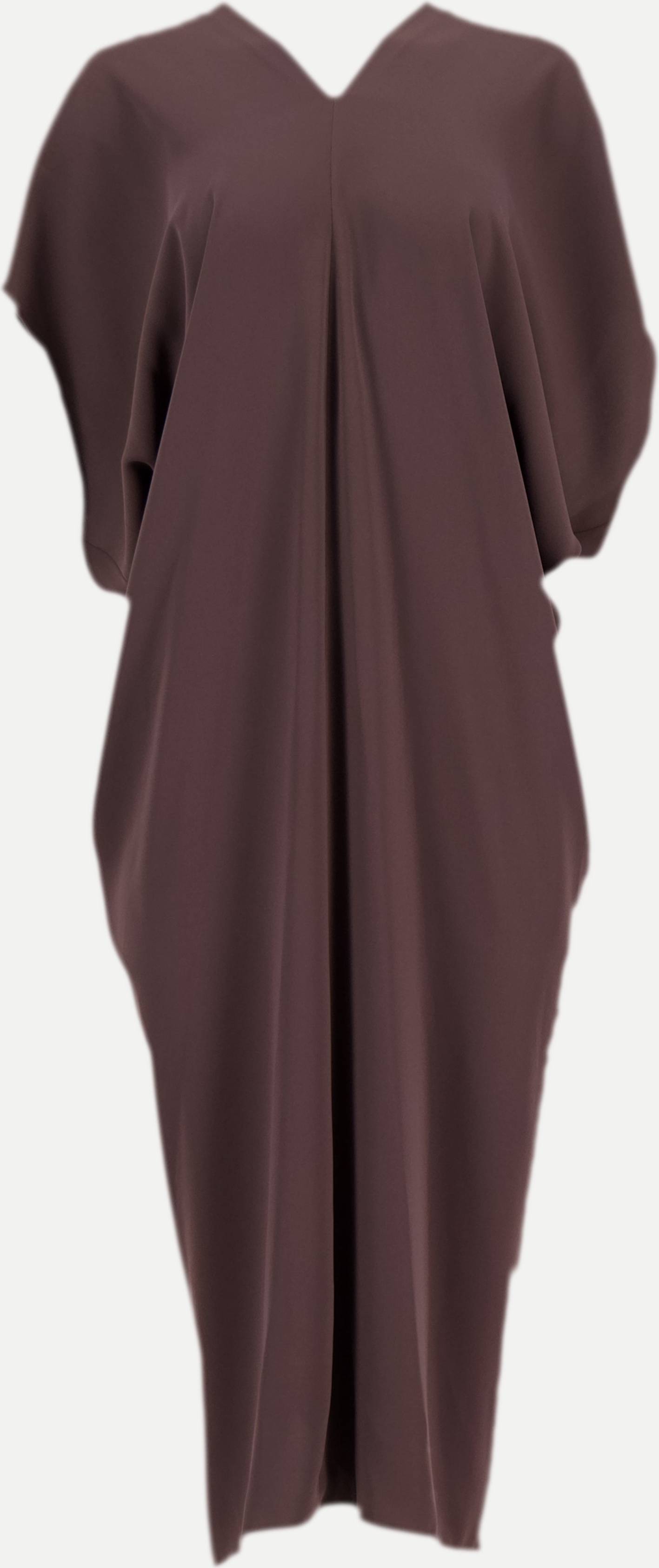 FR Robe Longue Marron Col V