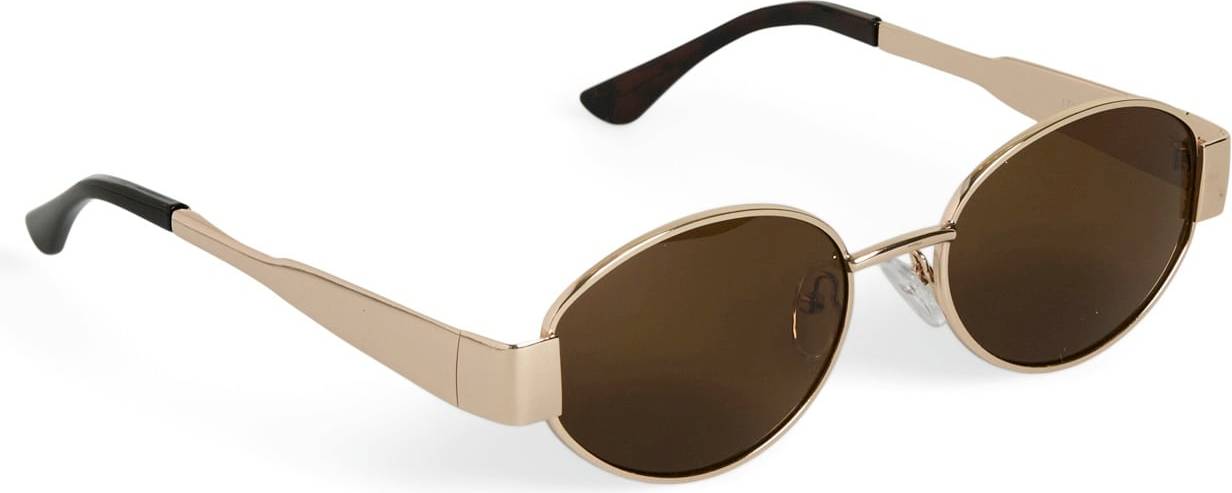 Pieces PCGemma Ovale Sunglass Bundle - Guld/Sort