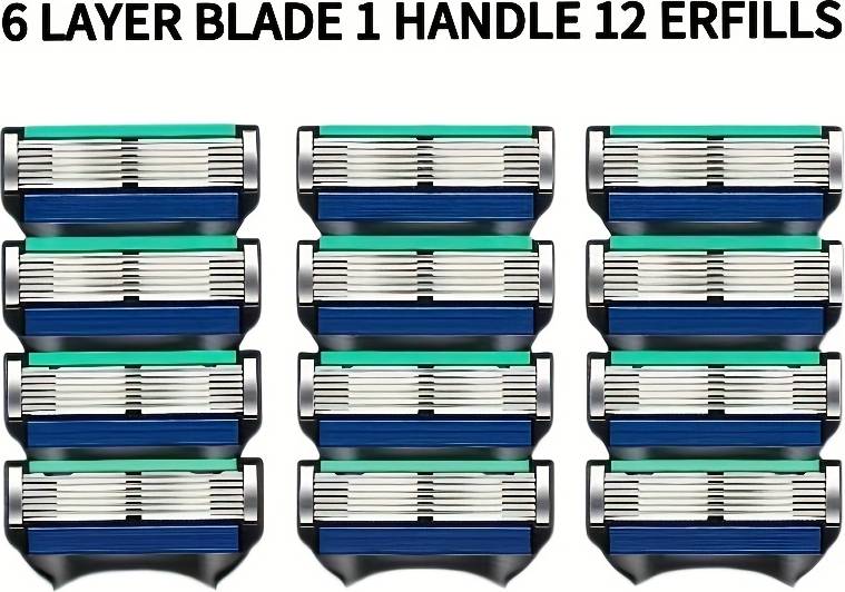 Temu 12pcs Men's Manual Razor Replacement Pack
