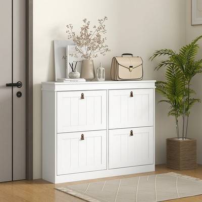 Homcom Modern Slim Cabinet White Shoe Rack