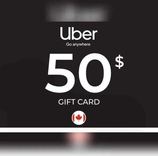 Uber Rides Gift Card 50 Cad Key