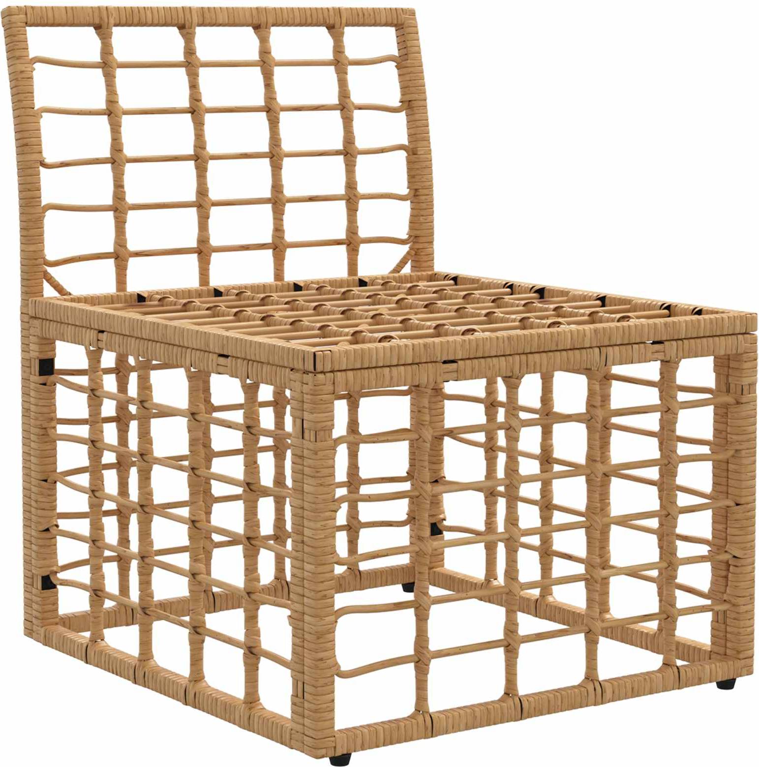 Lounge sofa outdoor vidaXL Modulares Outdoor Sofa Natur Poly-Rattan Modulsofa