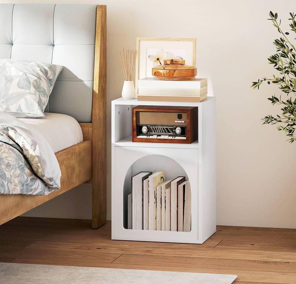 Homcom White Bedside Table