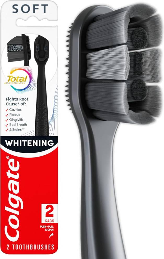 Colgate total whitening Colgate Total Active Prevention Toothbrushes 2 Pack