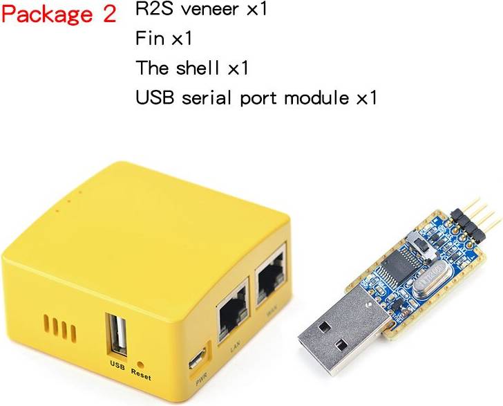 NanoPi R2S OpenWrt RK3328 Routerutvecklingskort med Dubbla Gigabitportar