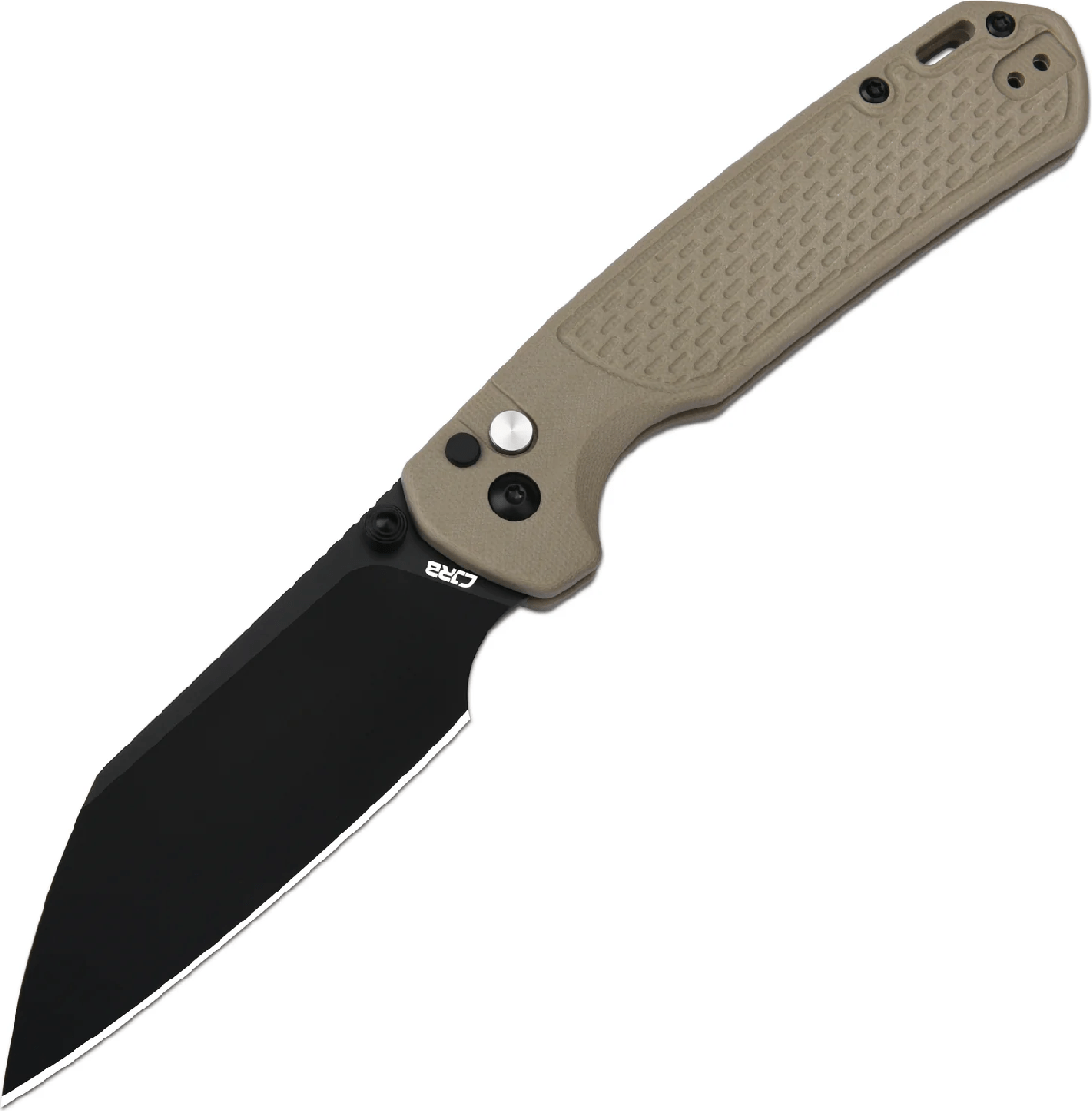 CJRB Large Pyrite Light Button Lock Pocket knife