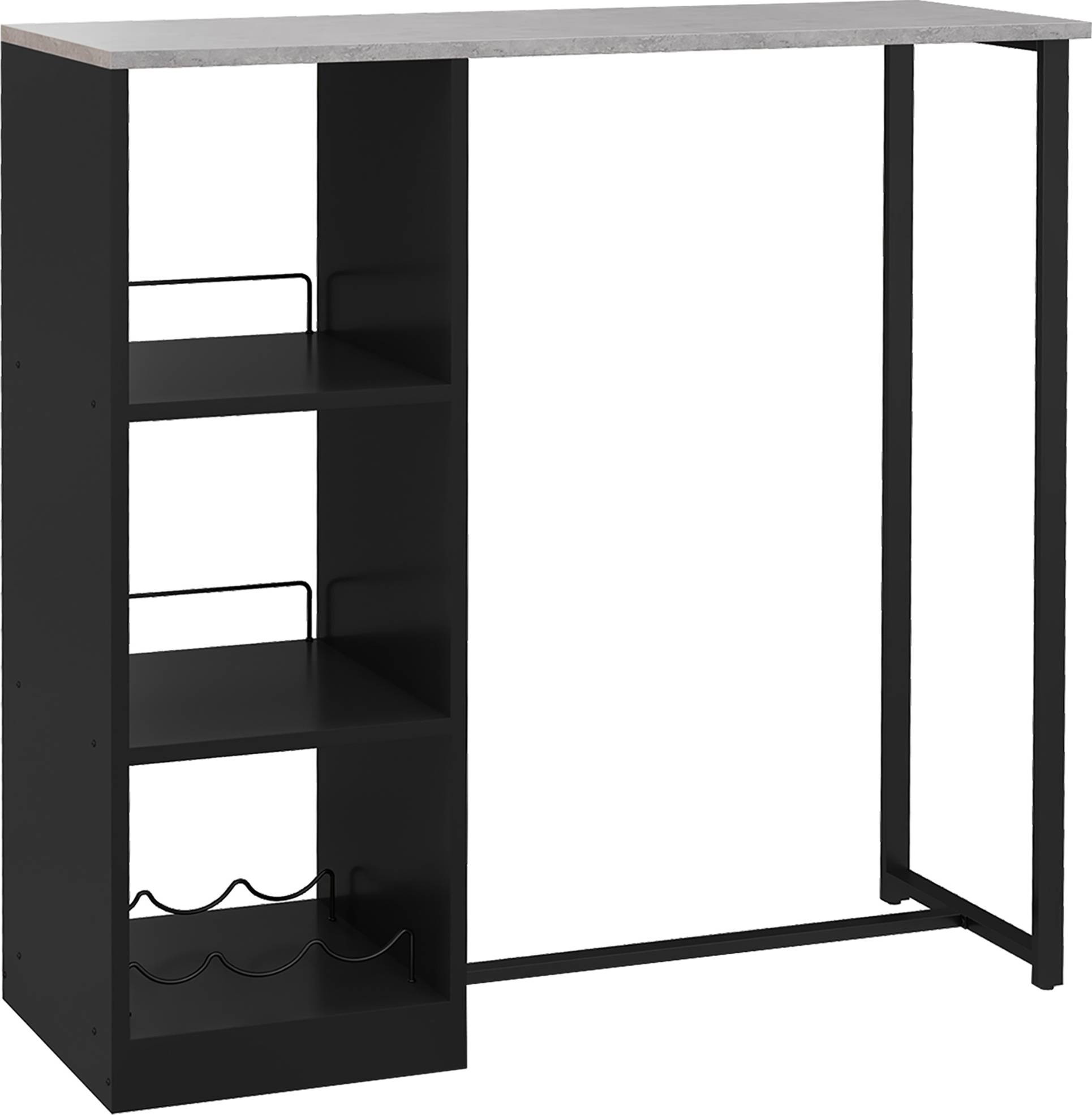 Homcom Breakfast 3-Tier Storage Shelf Bar Table