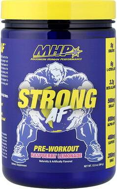 MHP Strong AF Pre-Workout Raspberry Lemonade 13.5 oz