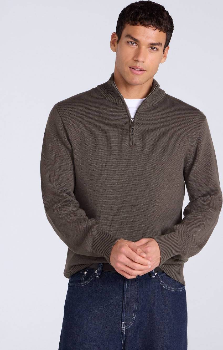 Quarter zip tröja Animal Ribbad Quarter Zip Tröja
