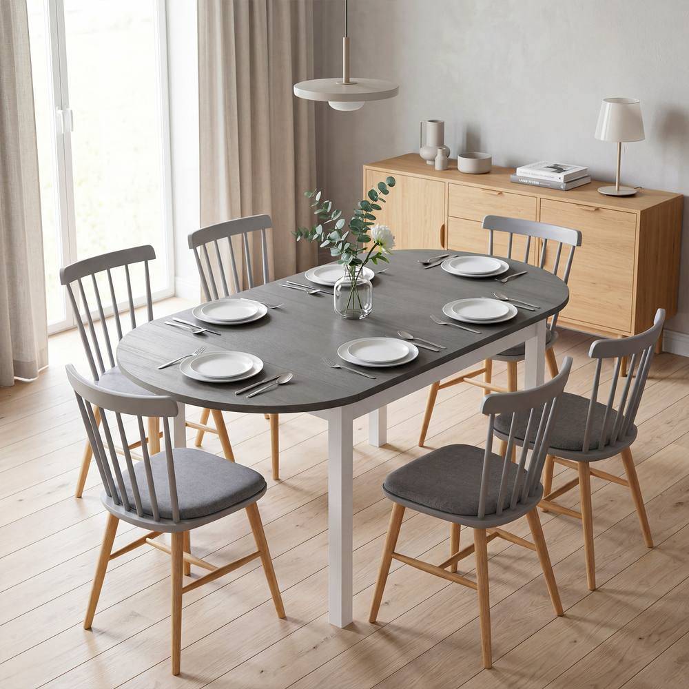 Homcom Foldable Solid Wood Drop Leaf Dining Table