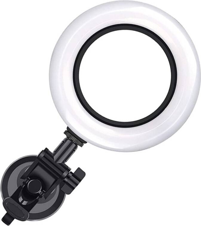 3-Color LED Ring Light with Suction Mount