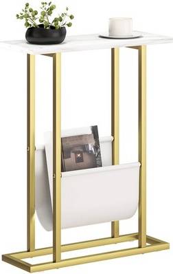 Homcom Narrow Side End With Magazine Holder Small Table