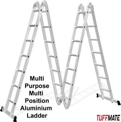B&Q Aluminium Ladder 12 In 1 Multi Purpose 7 Rungs