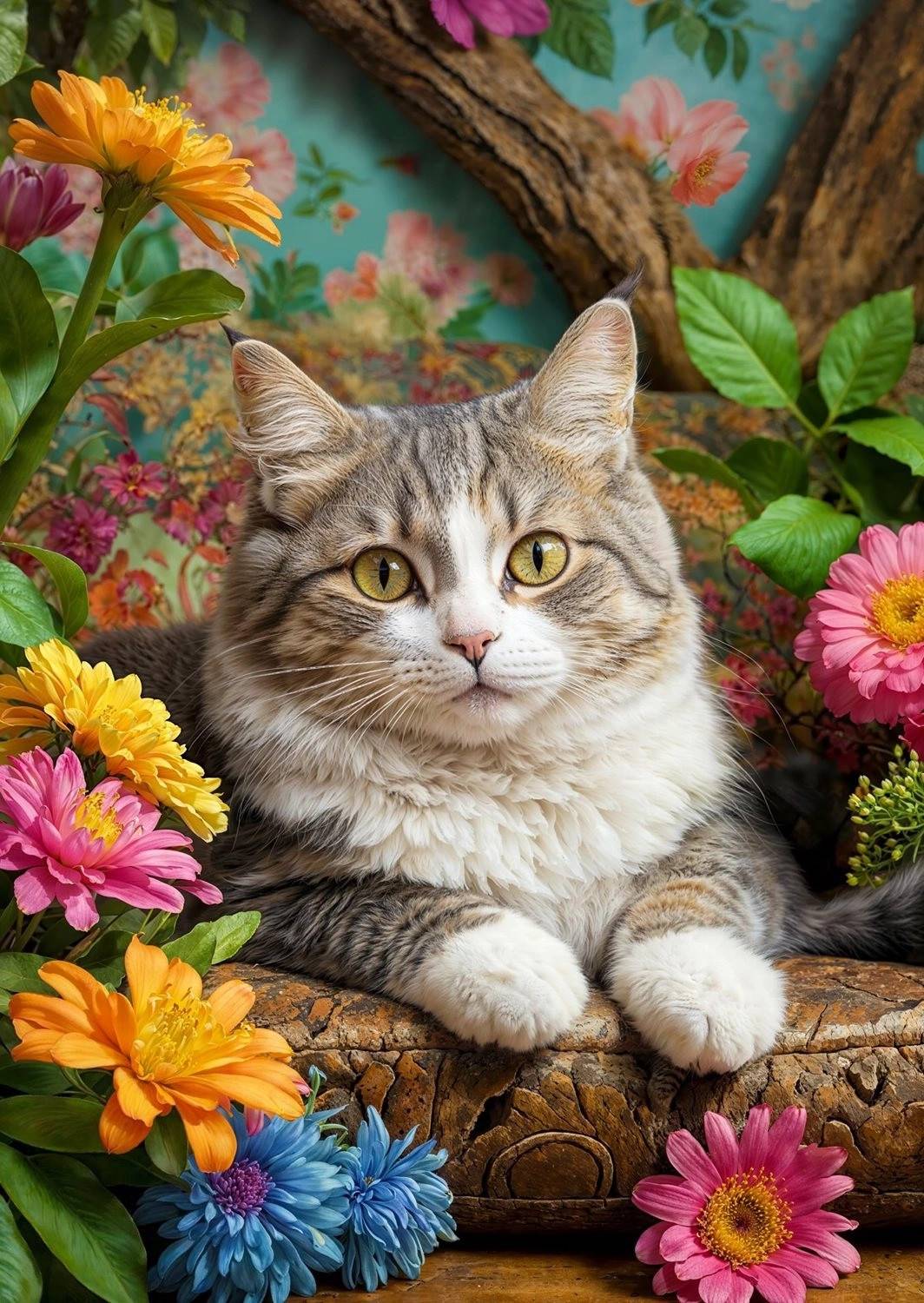 Enjoy Cat In Bloom