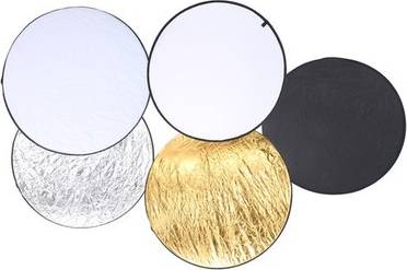 110cm 5 In 1 Handhold Collapsible Round Disc Light Reflector