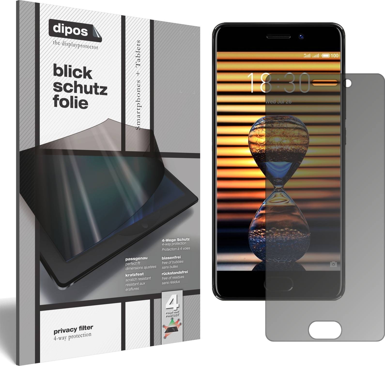 Dipos Meizu Pro 7 Plus Privacy Filter Screen Protector
