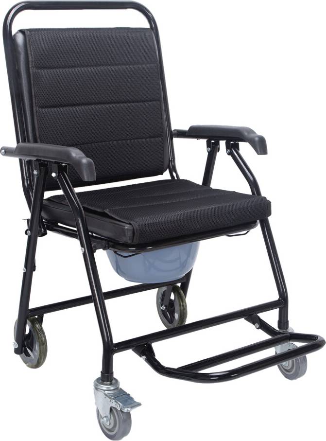 Commode chair Mobility Disability Aid Wheels Commode Chair
