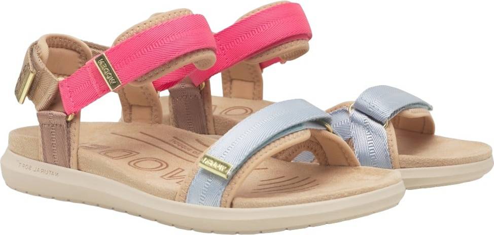 Woden Line Lite Platta Sandaler - Raspberry Multi