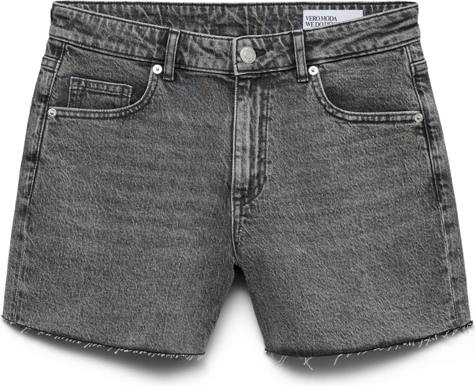 Vero Moda Grey Mid Rise Denim Shorts