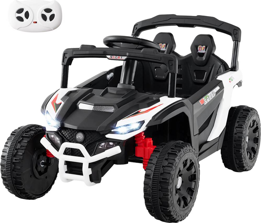 White Ride On UTV Car with Remote 12V