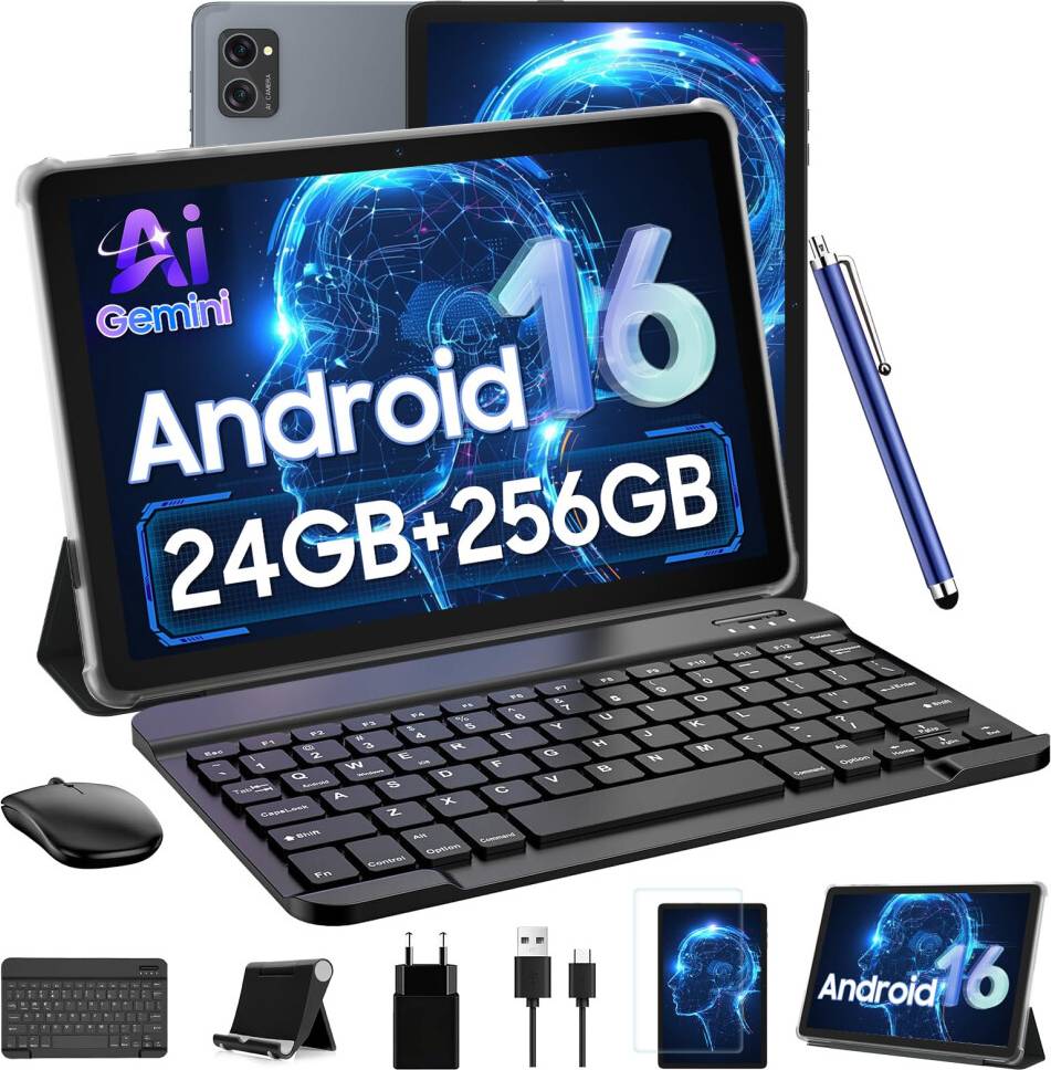 Android 16 AI Tablet 10 Inch FHD