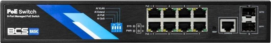 BCS Basic Netværksswitch 8x PoE