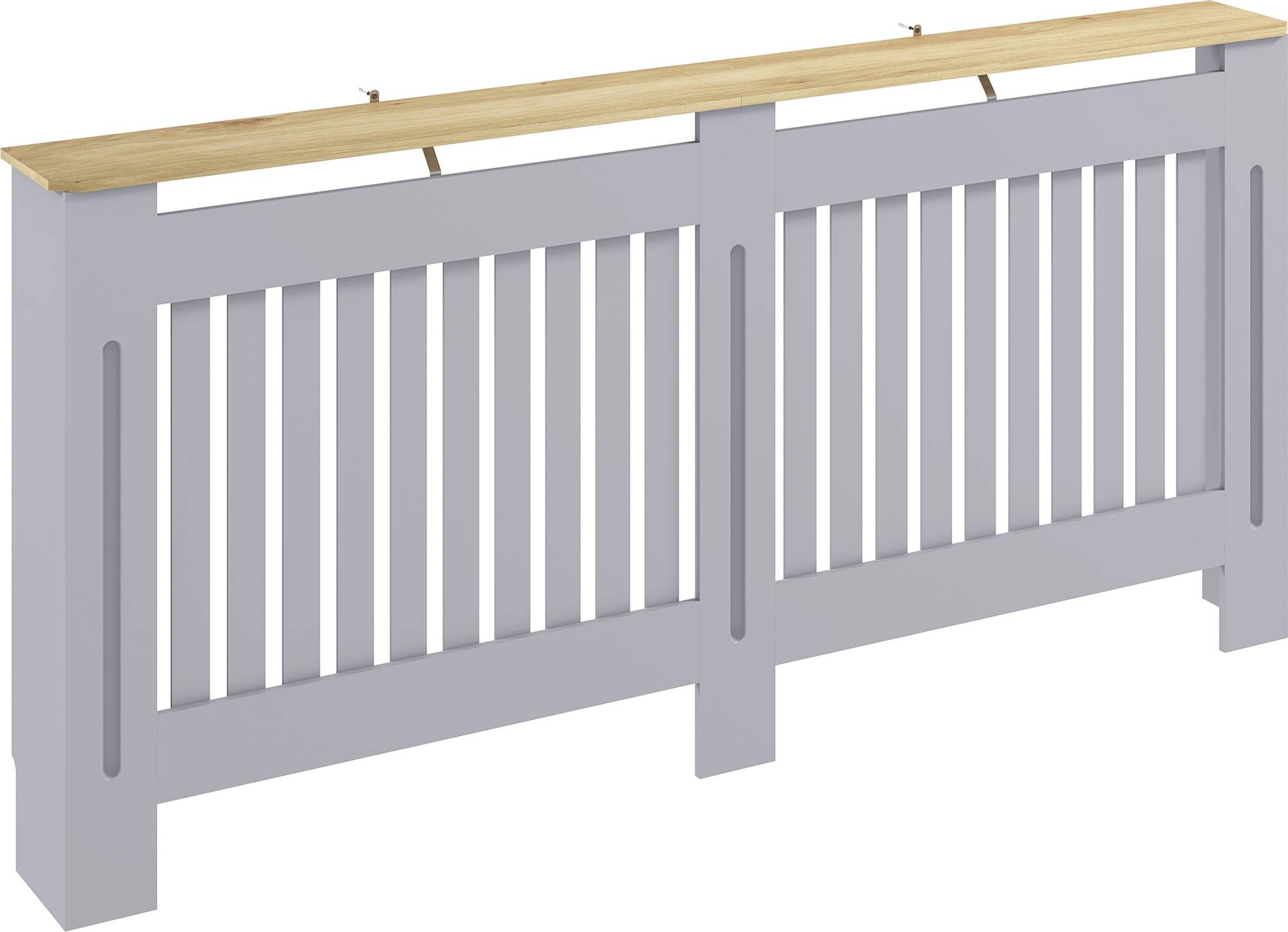 Homcom Slatted Radiator Cover Painted Cabinet