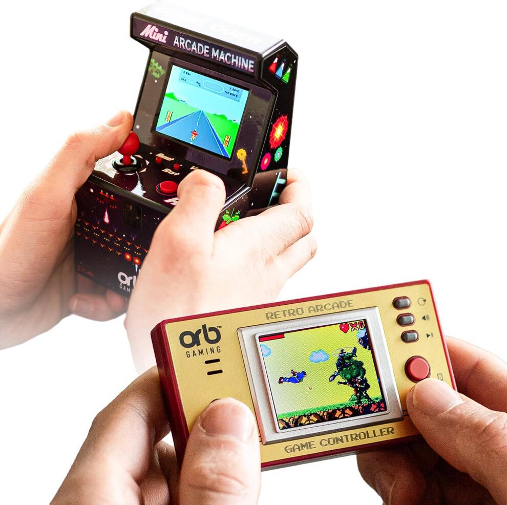 Orb Mini Retro Handheld Games Console Arcade Bundle