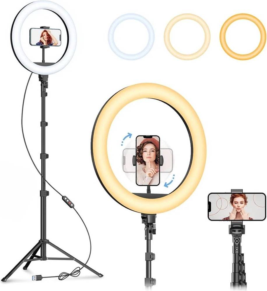 12 Inch LED Ring Light Tripod Stand
