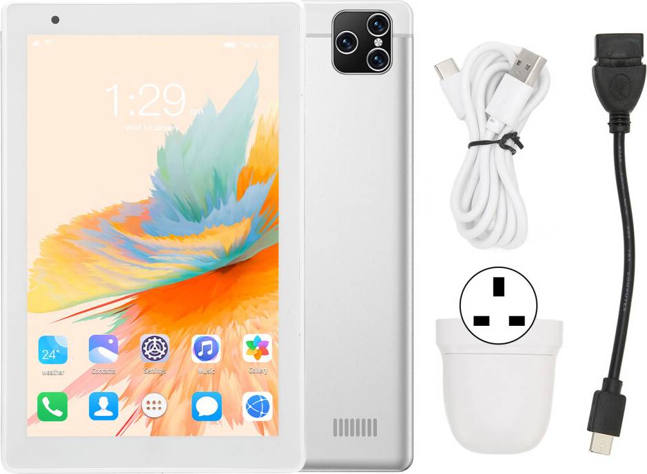 Android Tablet 8 Inch Octa-Core 128 GB - White