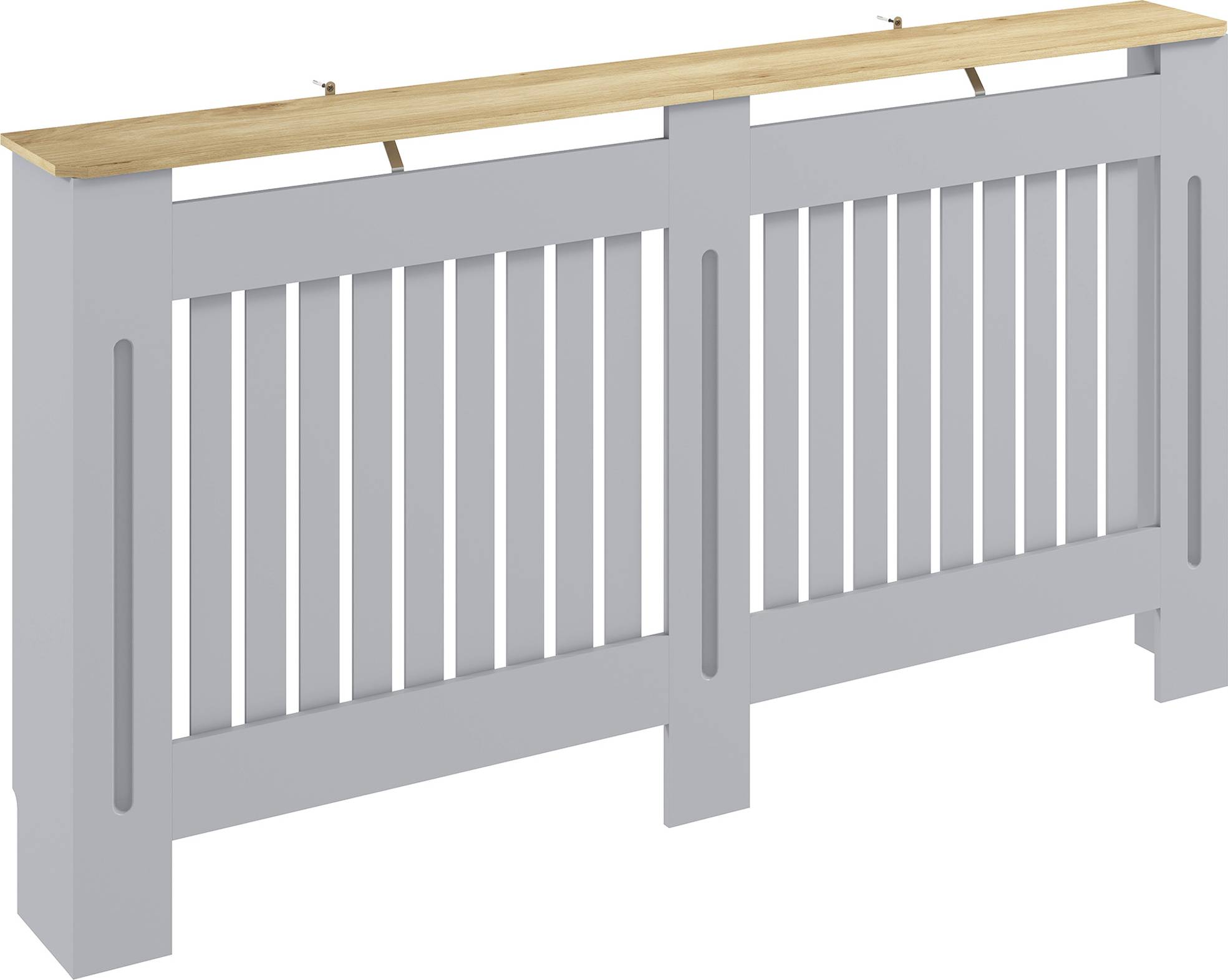 Homcom Slatted Radiator Cover Painted Cabinet