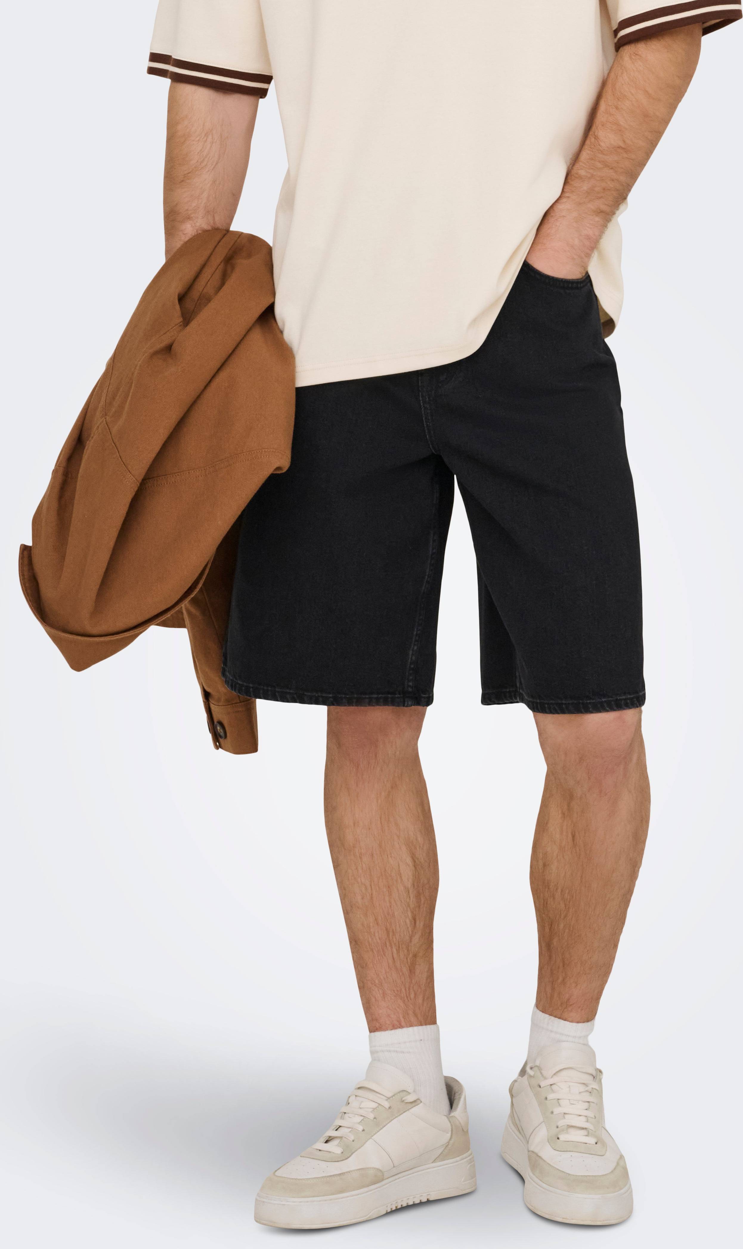 Only & Sons Mid Rise Wide Leg Fit Shorts