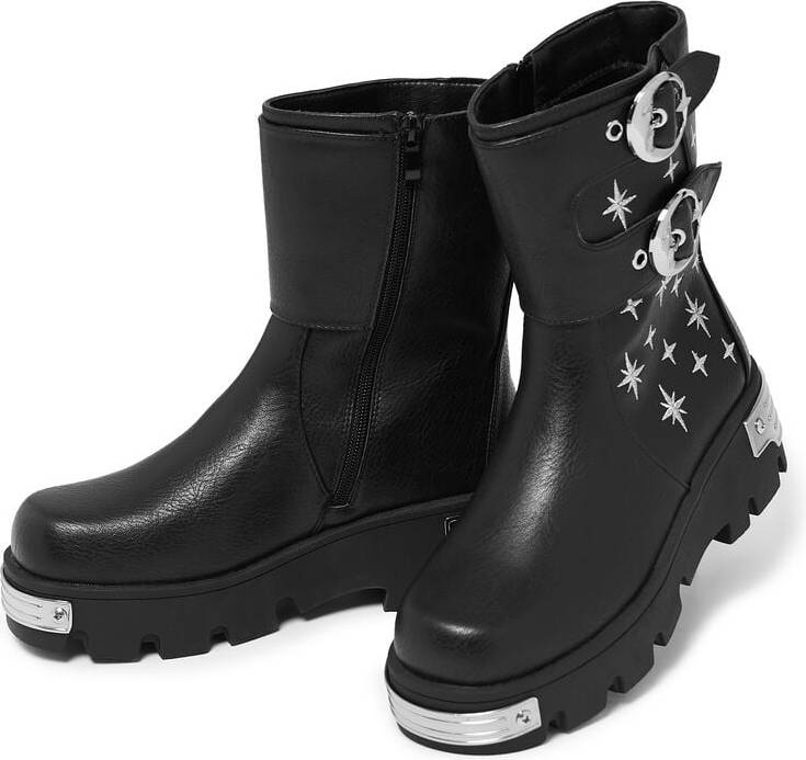 KOI Eclipsed Rituals Biker Boots - Sort