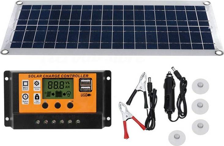 15W 12V Dual USB Output Polycrystalline Solar Panel Kit